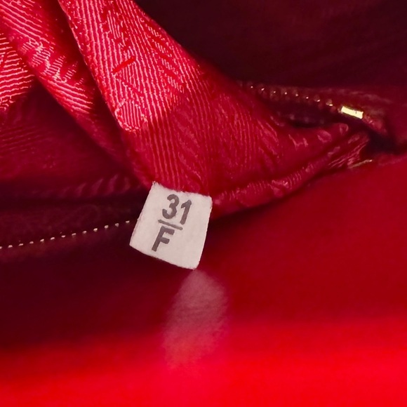 Auth. PRADA 2012 Candy Apple Red Saffiano Leather Tote - Picture 10 of 15